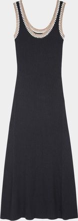 Rails Colleen Ribbed Crochet-Trim Dress