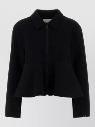 Extreme Cashmere flannel peplum jacket long sleeves collar