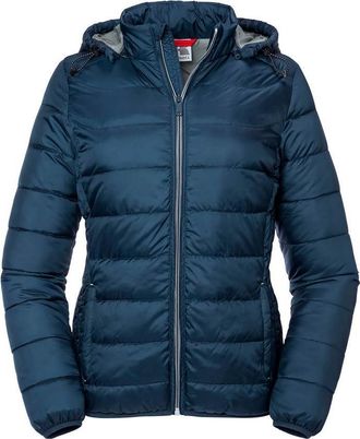 Russell Athletic Russell Dames/dames Hooded Nano Jacket (Franse marine)