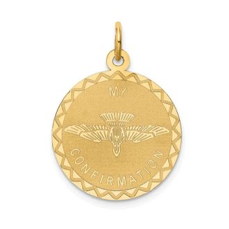 Diamond2Deal 14k Yellow Gold My Confirmation Pendant