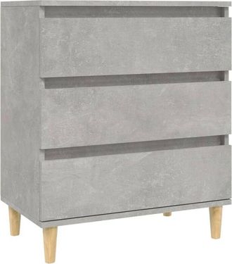 vidaXL Sideboard Concrete Grey 60x35x70 cm Engineered Wood vidaXL