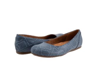 Softwalk Sonoma Womens Shoes Smoke Snake : 7.5 WW (EE), Leather