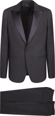 Lardini Hoogwaardige gemengde wol - Heren - Business pakken - Blauw - L - Wol - Kostuums