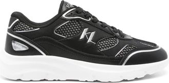 Karl Lagerfeld embroidered-logo sneakers - women - Leather - 40 - Black