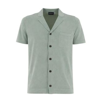 Drumohr D0Gf621N Short Sleeve Shirt - male - Drumohr - Short Sleeve Shirts - Green - M - Shirts