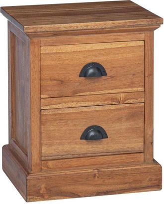 vidaXL Mesita De Noche Natural 40 X 30 X 50 Cm Madera De Teca Maciza Vidaxl