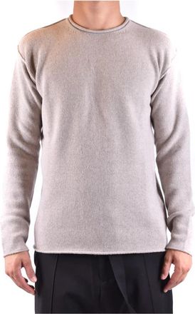 Isabel Benenato Stijlvolle Sweaters voor elke gelegenheid - Heren - Ronde hals truien - Beige - L - Truien & Vesten