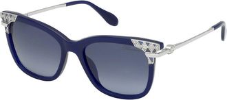 Blumarine SBM164S 03GR Womens Sunglasses Blue Size 54
