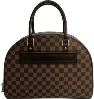 Louis Vuitton Brown Leather Pvc Boston Bag Handbag Tote Bag (Pre-Owned)