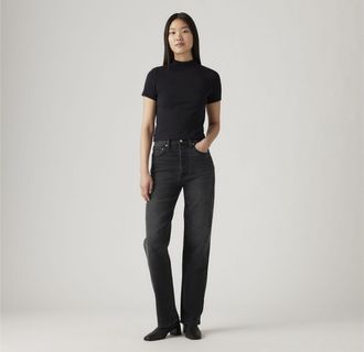 Levi's Ribcage Full Length Jeans - Womens - 24X30 - Black