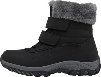 Generic WomenS Orthopedic Warm Boots - Womens Fur Lined Waterproof Snow Boots Winter Thermal Walking Shoe Comfort Non-Slip Cotton Shoes Fashion Flat Shoes Lig