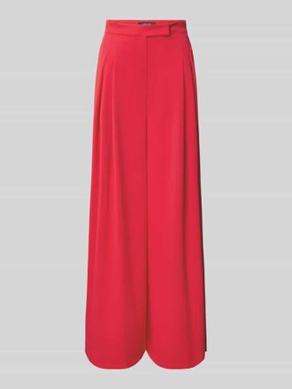 Marc Cain Wide Fit Stoffhose mit gelegten Falten in Rot, Gr&ouml;&szlig;e 34