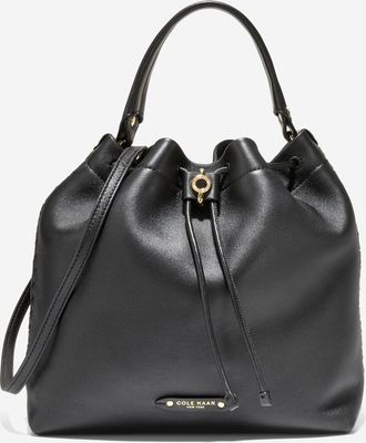 Cole Haan Womens Isabella Bucket Bag - Black