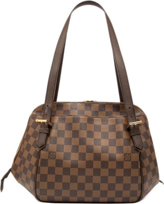 Louis Vuitton Pre-owned Womens Damier Ebene Belem Mm - Brown Textile - One Size
