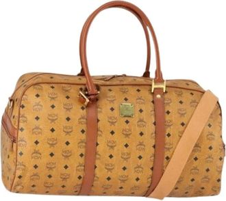 MCM Pre-owned Weekend Bags, female, Brown, Size: ONE SIZE Pre-owned Weekend Bag