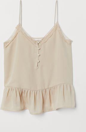 H&M Tr&auml;gertop mit V-Ausschnitt - Beige