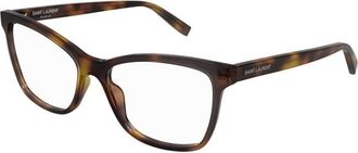 Saint Laurent SL503003 Cat-Eye Havana Acetate Eyeglasses - Havana