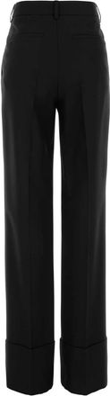 Valentino Garavani Womens Black Wool Pant Nero Exterior: Virgin Pantaloni Trousers