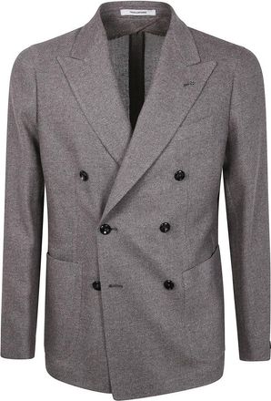 Tagliatore Jassen, Heren, Grijs, S, Wol, Double-breasted blazer