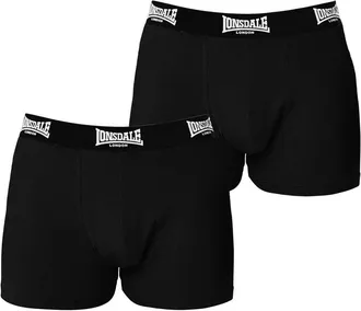 Lonsdale Boxershorts voor heren (Set van 2) (Zwart)