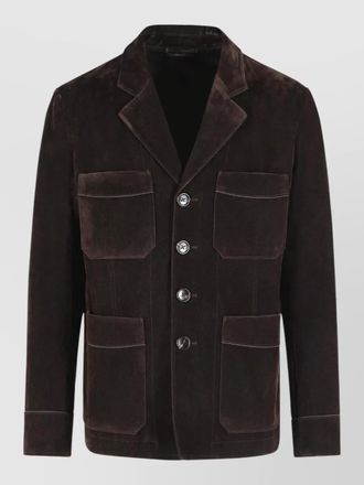 Tom Ford tailored cotton blend blazer front pockets
