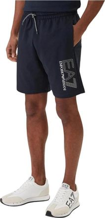Emporio Armani Katoenen Casual Broek - Heren - Korte Broeken - Blauw - XS - Katoen - Korte Broeken