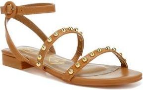 London Rag Flippity Studded Ankle Strap Sandal in Tan at Nordstrom Rack, Size 8
