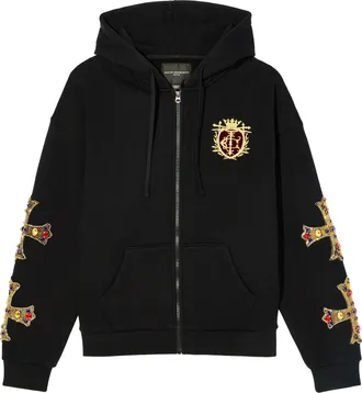 Cult of Individuality Cults Zip Novelty Hoody Family Crest in Black