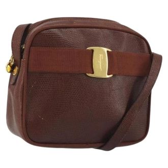 Ferragamo Pre-owned Shoulder Bag - Dames - Pre-owned - Bruin - Maat: ONE Size Leer