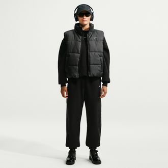 Nike Womens Studio Fleece Medium Weight High-Rise Oversized Cuffed Pants in Black | IM8074-001