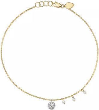 Meira T 14K 0.08 Ct. Tw. Diamond Ankle Bracelet