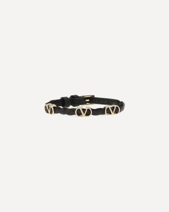 Valentino Garavani VLogo Signature braided leather Bracelet Female UNI