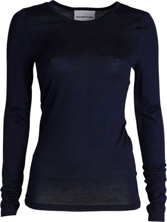 Femmes Du Sud Tops, Dames, Blauw, XL, Donkerblauwe Elita Tops Tp-0008