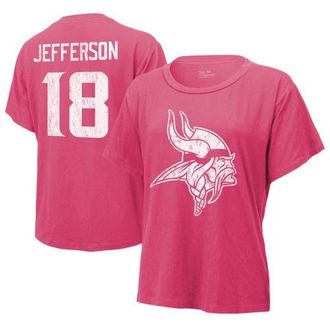 Majestic Threads Womens Majestic Threads Justin Jefferson Pink Minnesota Vikings Name & Number T-Shirt at Nordstrom, Size X-Large
