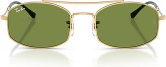 Ray-Ban Sunglasses Rb3719 001/4 E Gold Arista/Green Unisex