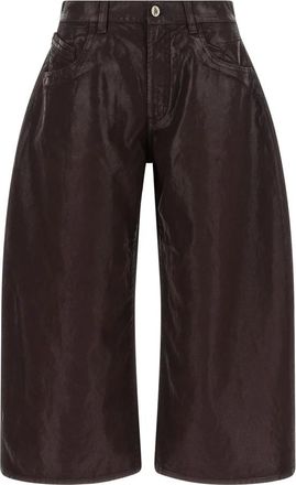The Attico Wide-leg Cropped Jeans - Dames - Jeans - Paars - Maat: W26 Katoen