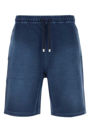 Loewe Denimblauwe stretchkatoenen bermuda shorts
