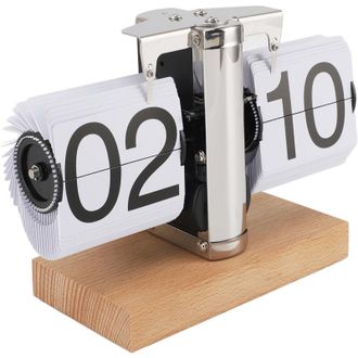OEM Reloj De Sobremesa Mec&aacute;nico Digital Retro Con Tapa Abatible, Funciona Con Pilas, Ideal Para La Decoraci&oacute;n Del Hogar O La Oficina, Con Indicador De 24 