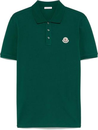 Moncler Polo con dettaglio a righe - Verde