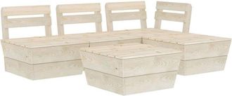 vidaXL Muebles De Palets Para Jard&iacute;n 5 Pzas Madera De Abeto Impregnada Vidaxl
