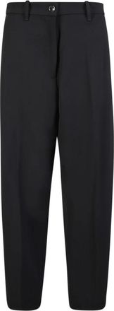 Nine In The Morning Hoge taille zwarte wortelbroek - Dames - Slim Fit Broeken - Zwart - W27 - Broeken