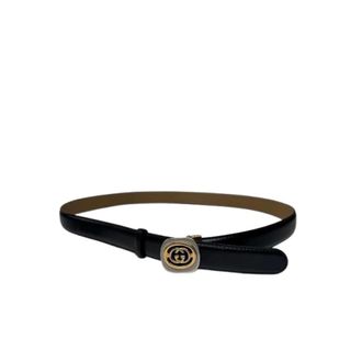 Gucci Cintura con fibbia GG Pre-owned - - Pre-owned - Donna - Nero - ONE SIZE