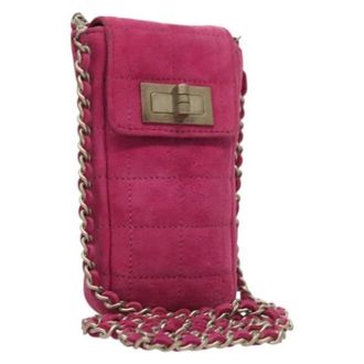 Chanel Pre-owned Suede chanel-bags - Dames - Pre-owned - Roze - Maat: ONE Size Su&egrave;de