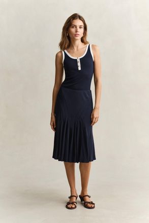 GANT Women Bias Cut Flared Skirt (40) EVENING BLUE