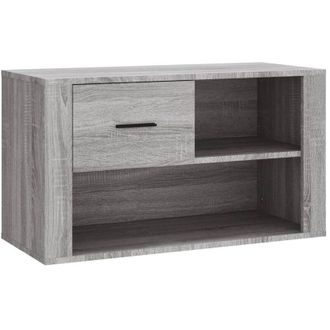 vidaXL Shoe Cabinet Grey Sonoma 80x35x45 cm Engineered Wood Vidaxl