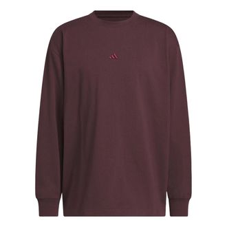 adidas Single Jersey T-Shirt Asia Sizing Shadow Maroon KR2097