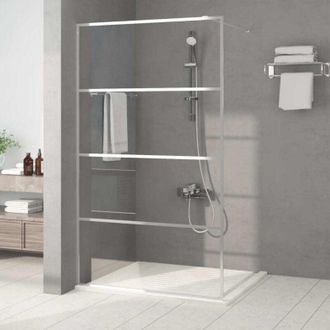 vidaXL Vidaxl - Mampara De Ducha Vidrio Esg Transparente Plateado 115x195 Cm