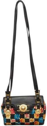 Versace floral nylon shoulder bag