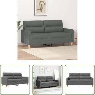 vidaXL vidaXL Divano grigio scuro - Divano a 2 Posti Grigio Scuro 140 cm in Tessuto