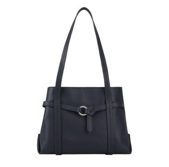 Dents Womens Eaton Leather Shoulder Bag - Navy
